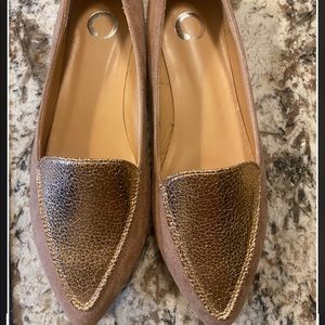 Rose gold flats size 8
